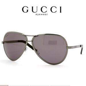 Gucci GG 2786 Gray/Silver Aviator Sunglasses- Authentic-No Scratches- Case W/it